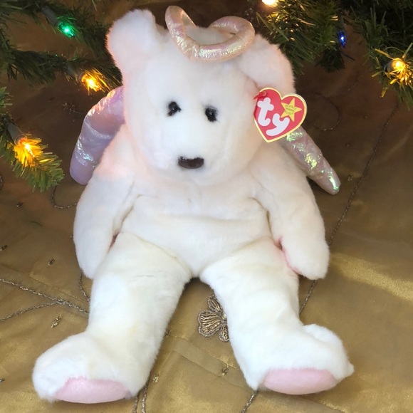 TY Original Beanie Buddy HALO Bear 15” Plush Stuffed Animal Toy 1999 NWT - Picture 4 of 15